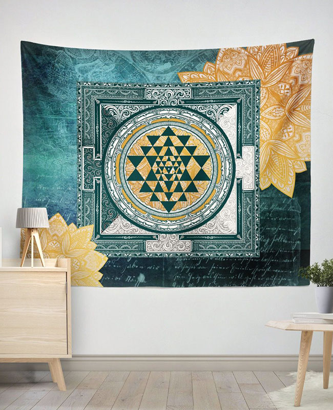 Sri Yantra Mandala Wall Tapestry